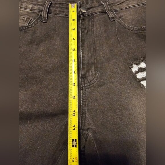 Women's Distressed Extra Flare Jeans Size Large - Picture 5 of 9